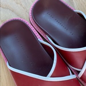 Zara Shoes - Zara Red Slides Zara Shoes - Zara Red Slides